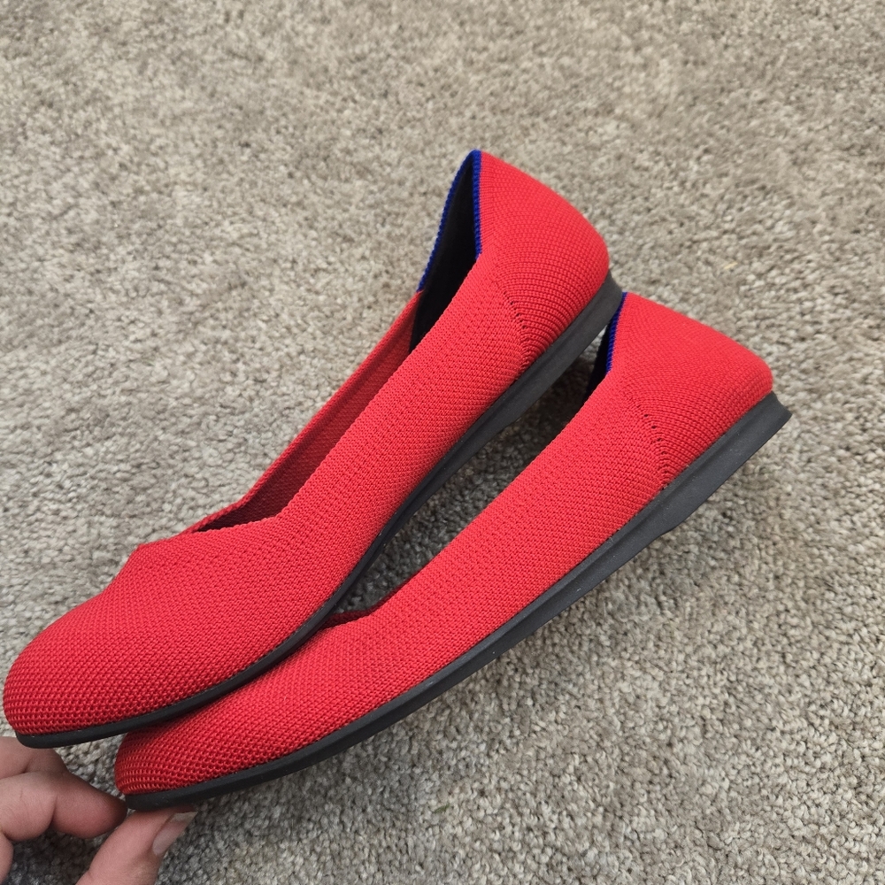 Rothy’s Red Flats Rounded 7.5 - Picture 4 of 8